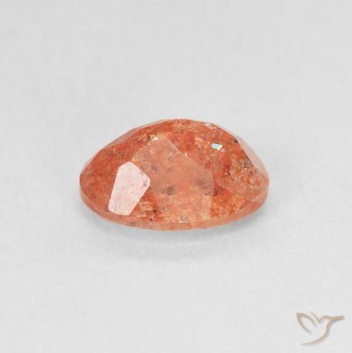 Pedra do Sol Laranja brilhante Natural 1.13ct, oval, Translúcido