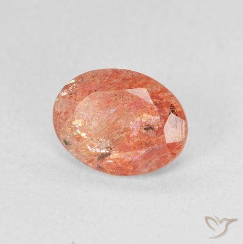 Pedra do Sol Laranja brilhante Natural 1.20ct, oval, Translúcido