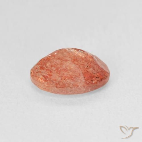Pedra do Sol Laranja brilhante Natural 1.20ct, oval, Translúcido