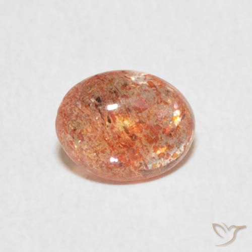 0.77ct Natural gengibre laranja Pedra do Sol, oval, Translúcido