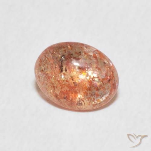 Pedra do Sol gengibre laranja Natural 0.77ct, oval, Translúcido