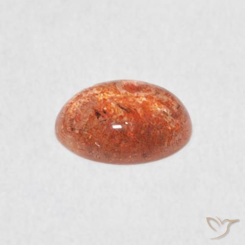 Pedra do Sol gengibre laranja Natural 0.77ct, oval, Translúcido