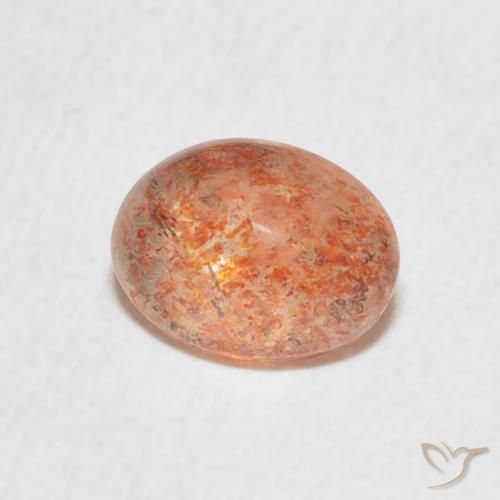 Pedra do Sol gengibre laranja Natural 1.25ct, oval, Translúcido
