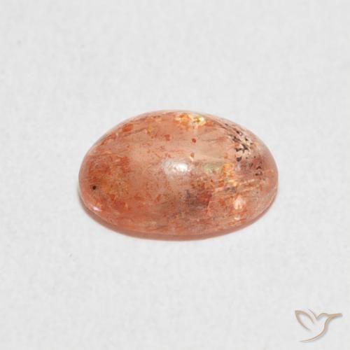 Pedra do Sol gengibre laranja Natural 1.25ct, oval, Translúcido