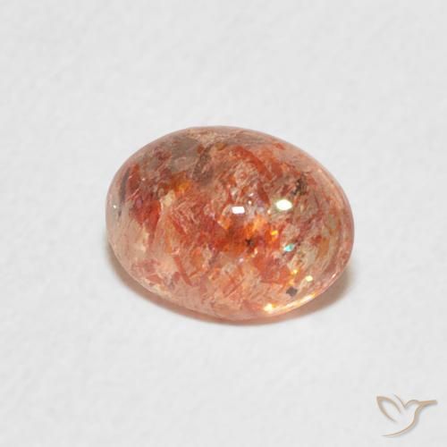 Pedra do Sol Laranja Médio Natural 1.04ct, oval, Translúcido