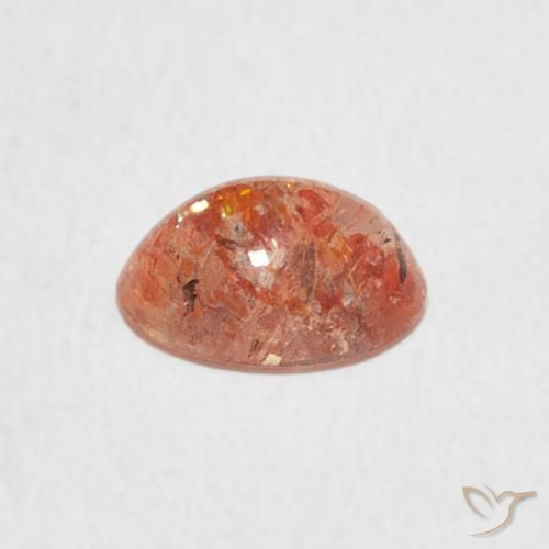 Pedra do Sol Laranja Médio Natural 1.04ct, oval, Translúcido