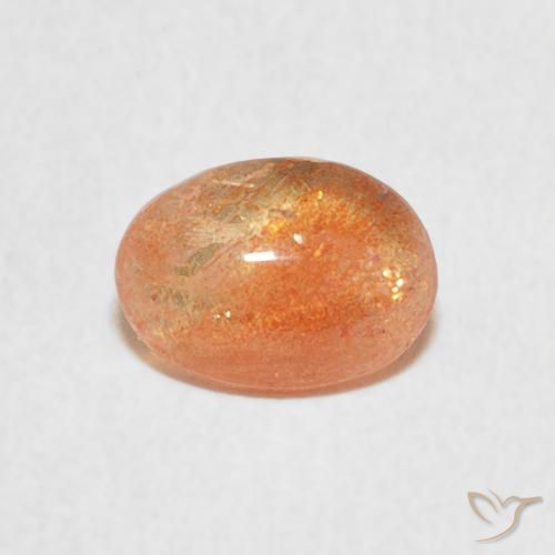 0.94ct Natural Medium Light-Orange Pedra do Sol, oval, Translúcido