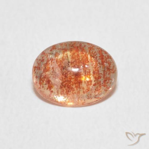 0.74ct Natural Laranja Médio Pedra do Sol, oval, Translúcido