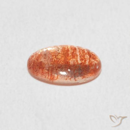 Pedra do Sol Laranja Médio Natural 0.74ct, oval, Translúcido