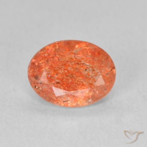 1.15ct Natural Laranja Médio Pedra do Sol, oval, Translúcido