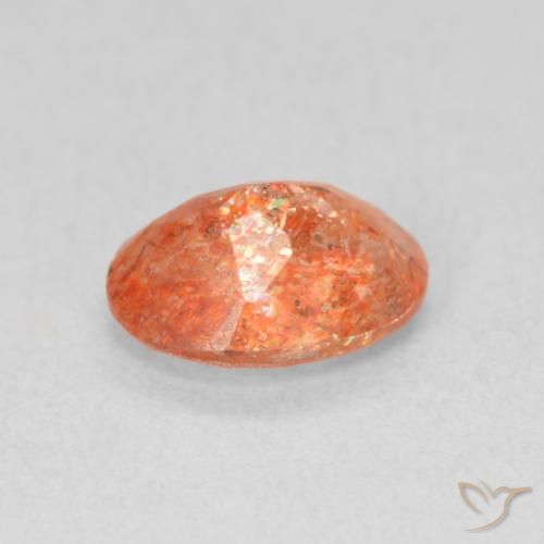 Pedra do Sol Laranja Médio Natural 1.15ct, oval, Translúcido