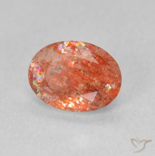 Pedra do Sol Medium Light-Orange Natural 1.20ct, oval, Translúcido
