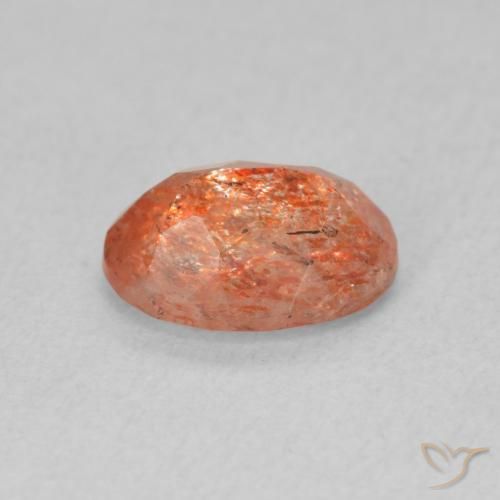 Pedra do Sol Medium Light-Orange Natural 1.20ct, oval, Translúcido