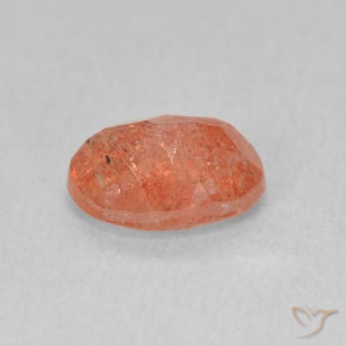 Pedra do Sol gengibre laranja Natural 1.18ct, oval, Translúcido