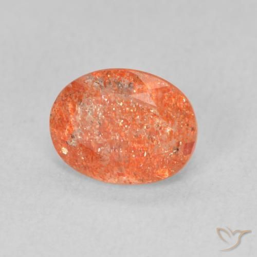 Pedra do Sol Laranja brilhante Natural 1.26ct, oval, Translúcido