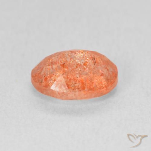 Pedra do Sol Laranja brilhante Natural 1.26ct, oval, Translúcido