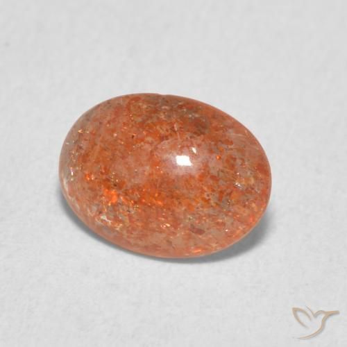 Pedra do Sol Laranja Médio Natural 1.04ct, oval, Translúcido