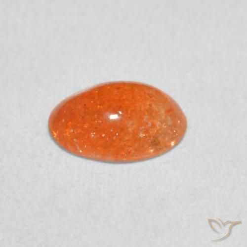 Pedra do Sol Laranja Profundo Natural 0.77ct, oval, Translúcido