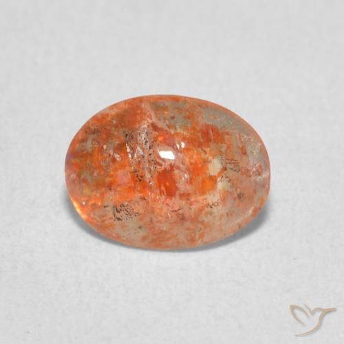 0.86ct Natural Toranja Laranja Pedra do Sol, oval, Translúcido