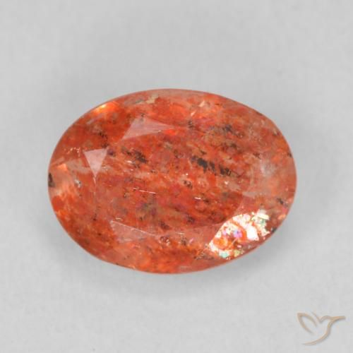1.03ct Natural âmbar laranja Pedra do Sol, oval, Translúcido