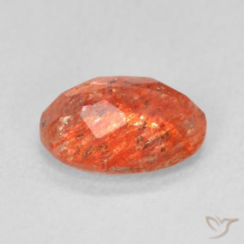 Pedra do Sol âmbar laranja Natural 1.03ct, oval, Translúcido