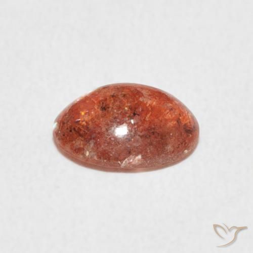 Pedra do Sol Laranja Médio Natural 0.99ct, oval, Translúcido