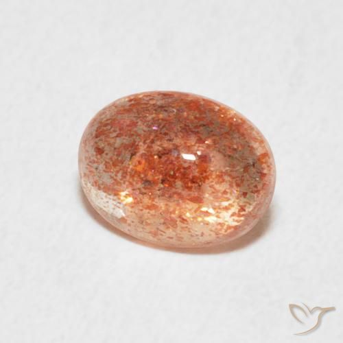 Pedra do Sol Laranja Médio Natural 1.16ct, oval, Translúcido