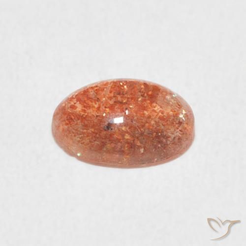 Pedra do Sol Laranja Médio Natural 1.16ct, oval, Translúcido