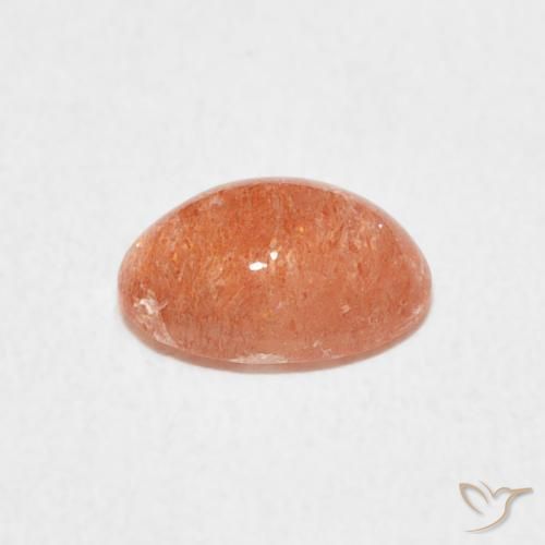 Pedra do Sol Laranja Tigre Claro Natural 1.11ct, oval, Translúcido