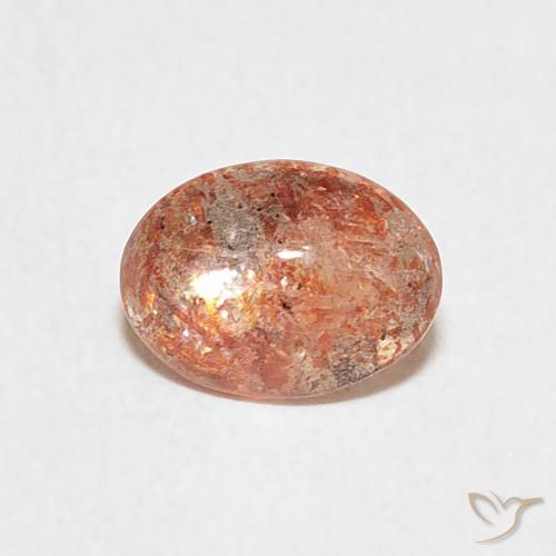 0.91ct Natural Toranja Laranja Pedra do Sol, oval, Translúcido