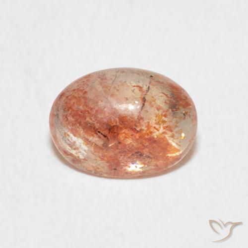 1.08ct Natural Laranja Tigre Claro Pedra do Sol, oval, Translúcido