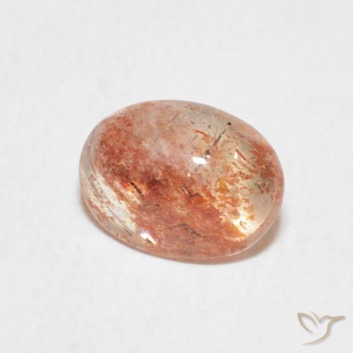 Pedra do Sol Laranja Tigre Claro Natural 1.08ct, oval, Translúcido
