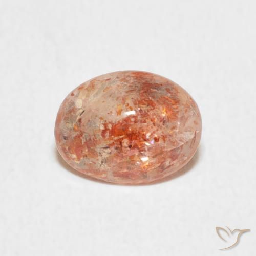 0.97ct Natural pêssego laranja Pedra do Sol, oval, Translúcido