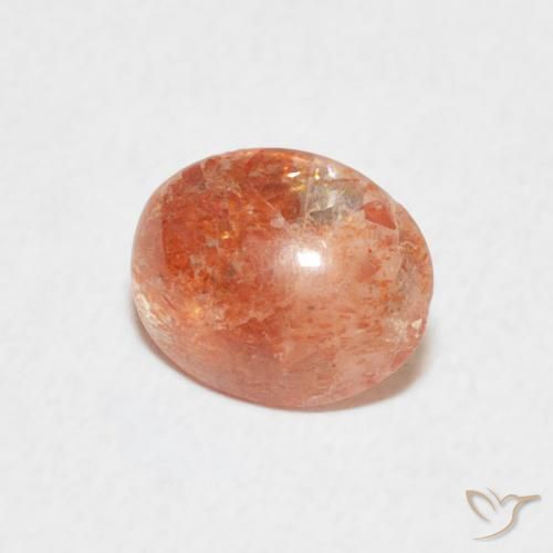 Pedra do Sol Laranja Médio Natural 0.93ct, oval, Translúcido