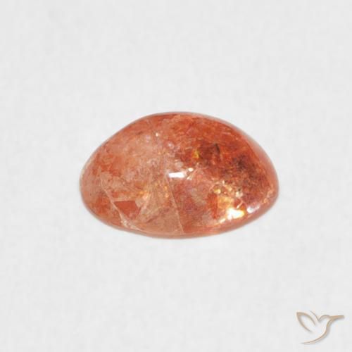 Pedra do Sol Laranja Médio Natural 0.93ct, oval, Translúcido