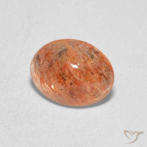 Pedra do Sol Laranja Médio Natural 1.17ct, oval, Translúcido