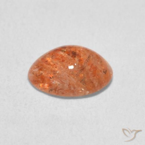 Pedra do Sol Laranja Médio Natural 1.17ct, oval, Translúcido