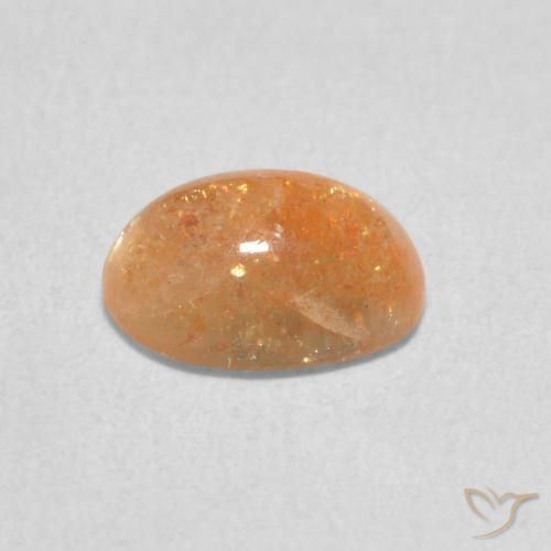 Pedra do Sol Laranja claro Natural 1.34ct, oval, Translúcido