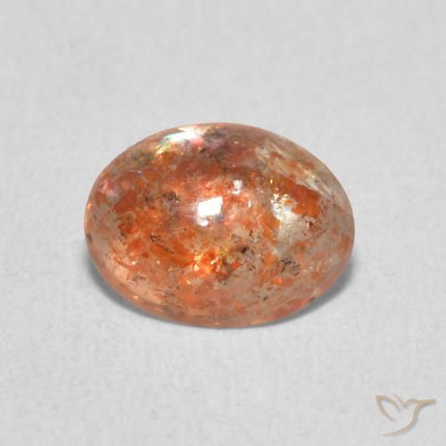 0.86ct Natural gengibre laranja Pedra do Sol, oval, Translúcido