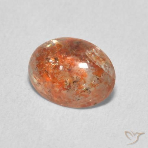Pedra do Sol gengibre laranja Natural 0.86ct, oval, Translúcido