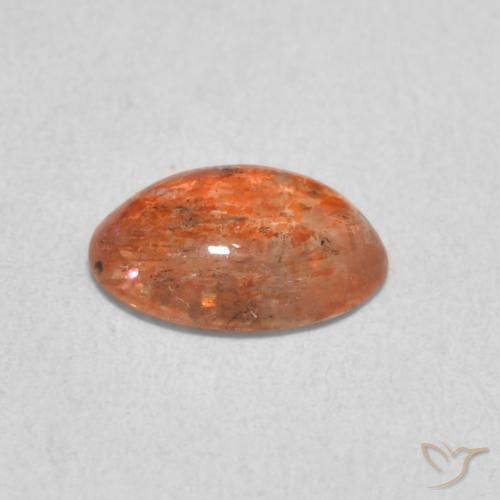 Pedra do Sol gengibre laranja Natural 0.86ct, oval, Translúcido