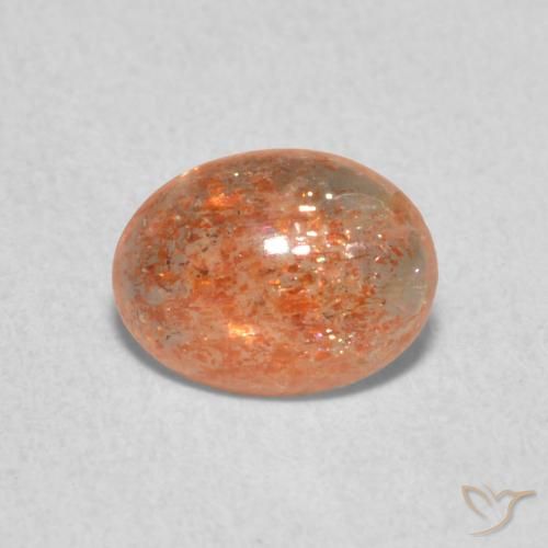 0.93ct Natural gengibre laranja Pedra do Sol, oval, Translúcido