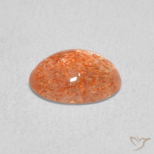 Pedra do Sol gengibre laranja Natural 0.93ct, oval, Translúcido