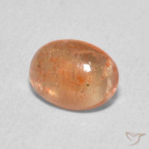 Pedra do Sol Medium Light-Orange Natural 1.26ct, oval, Translúcido