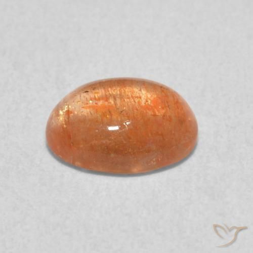 Pedra do Sol Medium Light-Orange Natural 1.26ct, oval, Translúcido
