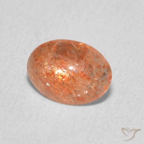 Pedra do Sol Medium Light-Orange Natural 0.84ct, oval, Translúcido