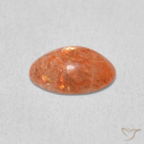 Pedra do Sol Medium Light-Orange Natural 0.84ct, oval, Translúcido
