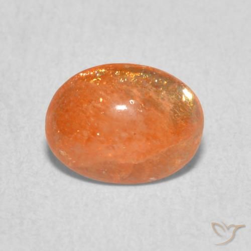1.01ct Natural Laranja Médio Pedra do Sol, oval, Translúcido