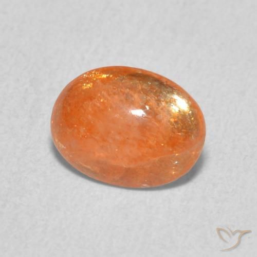 Pedra do Sol Laranja Médio Natural 1.01ct, oval, Translúcido