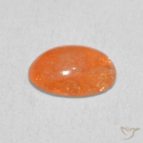 Pedra do Sol Laranja Médio Natural 1.01ct, oval, Translúcido